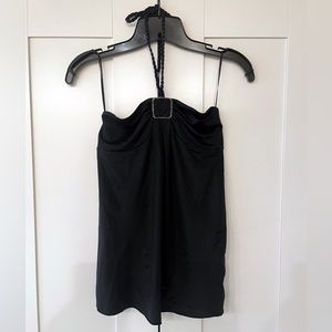 NWT Women Express Halter Tank Top Black Size S